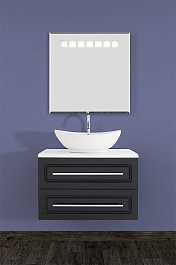 Водолей Мебель для ванной Либретто 80 черная – фотография-5